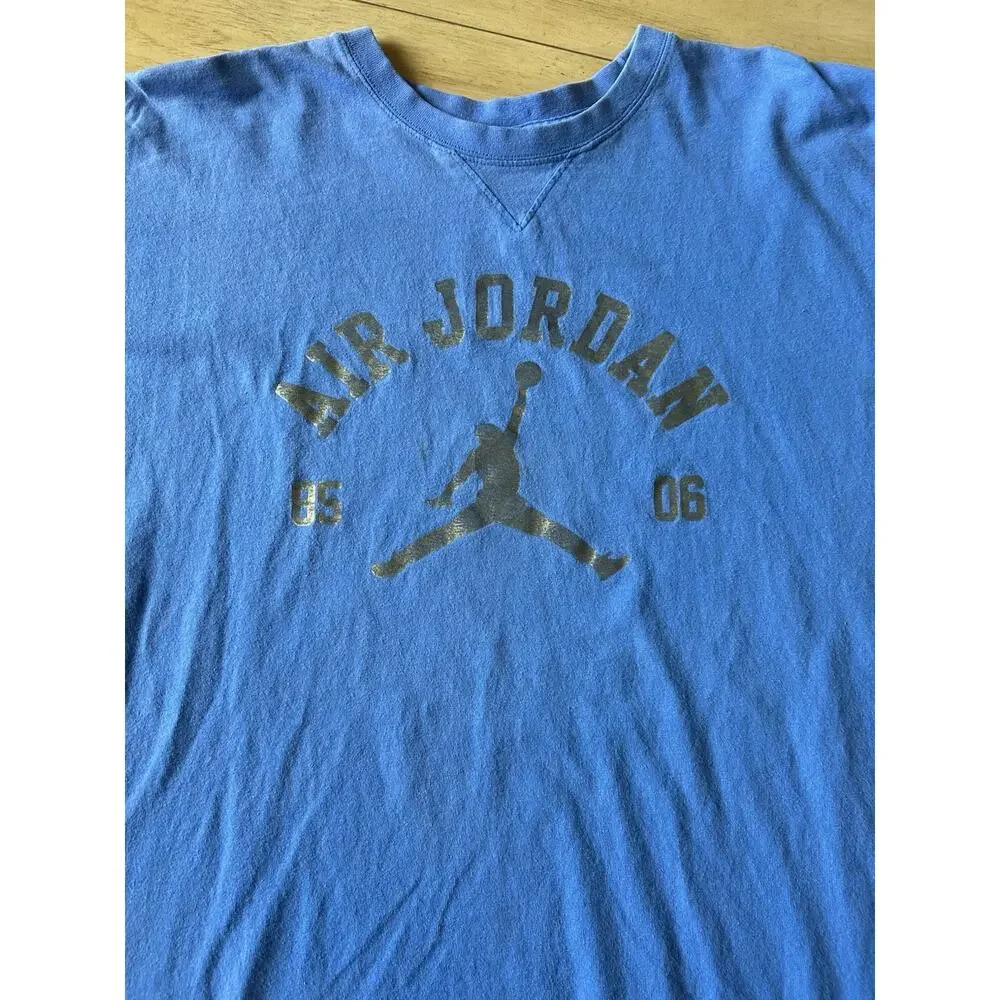Vintage Air Jordan 3XL T-Shirt Jumpman Light Blue Oversized 2006 Y2K Nike